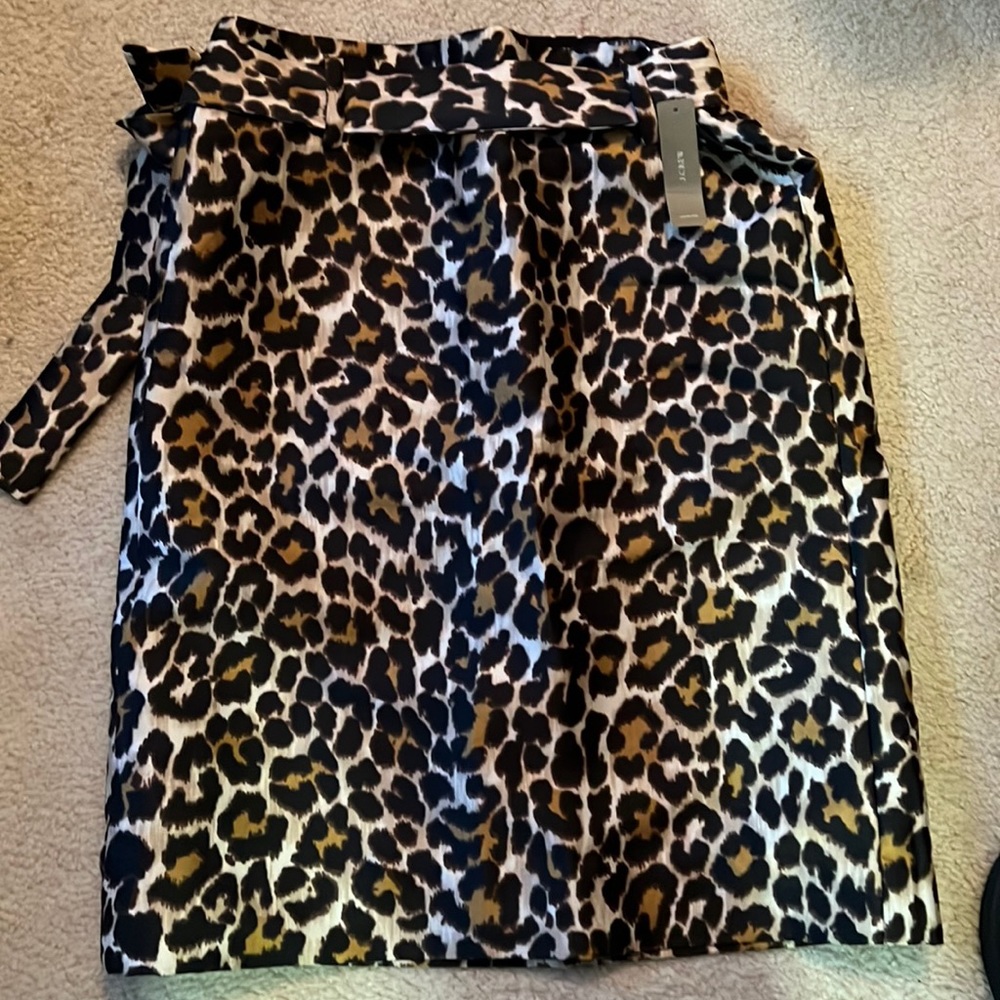 Leopard print never worn jcrew skirt